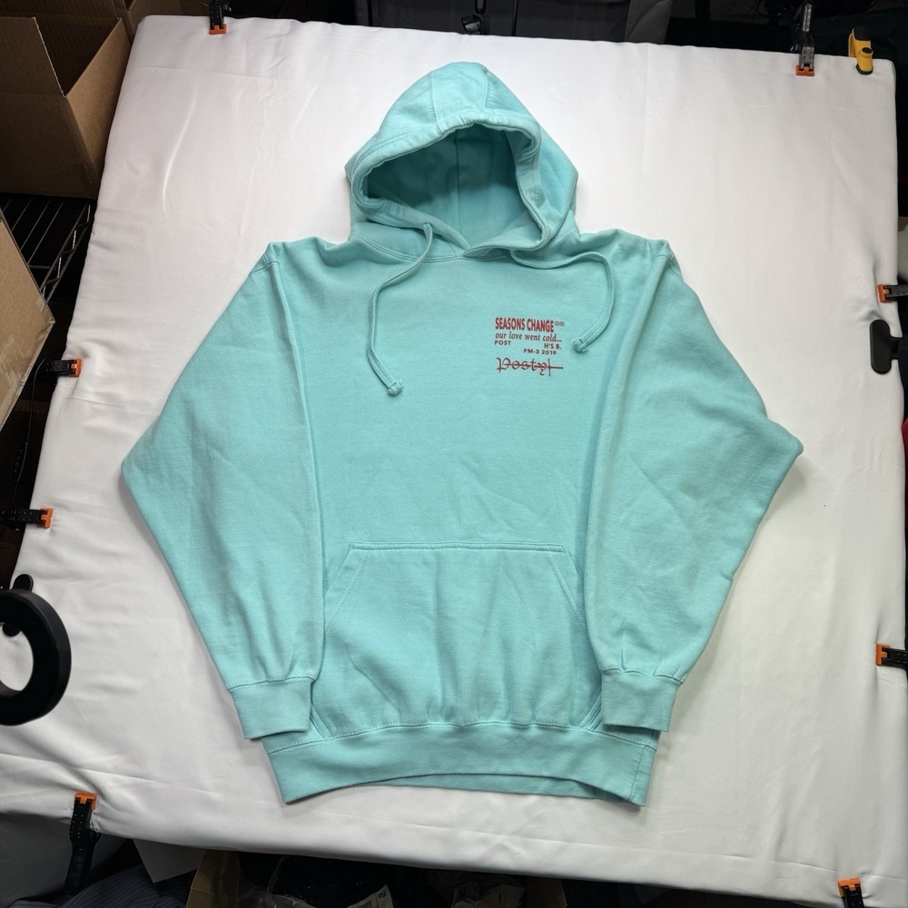 Post Malone POSTY CO Hollywoods 2019 Bleeding Tour Hoodie Mens Sz L Graphic Prnt